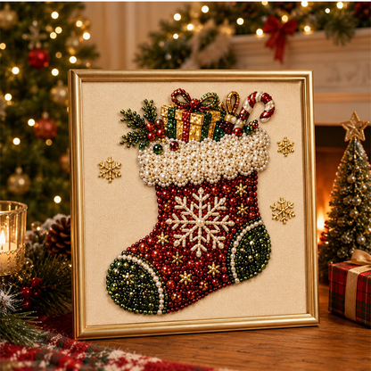 ⏳Last Day Sale Only ￡9.99!!🎁💎DIY Christmas Pearl Diamond Art Kit🎨Relaxing & Beginner-Friendly🧘