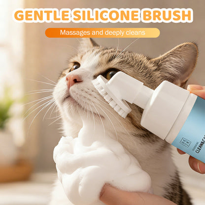 🔥HOT SALE🔥No-Rinse Pet Chin Cleaning Foam with Silicone Brush