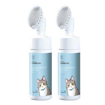 🔥HOT SALE🔥No-Rinse Pet Chin Cleaning Foam with Silicone Brush