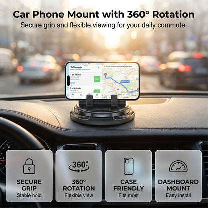 360° Rotation Dashboard Phone Holder for Car