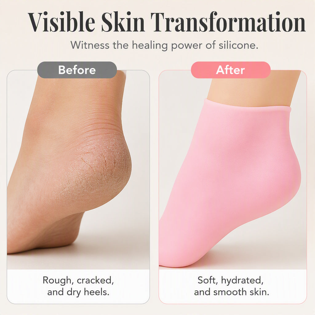 Reusable Silicone Moisturizing Socks & Gloves & Face Mask