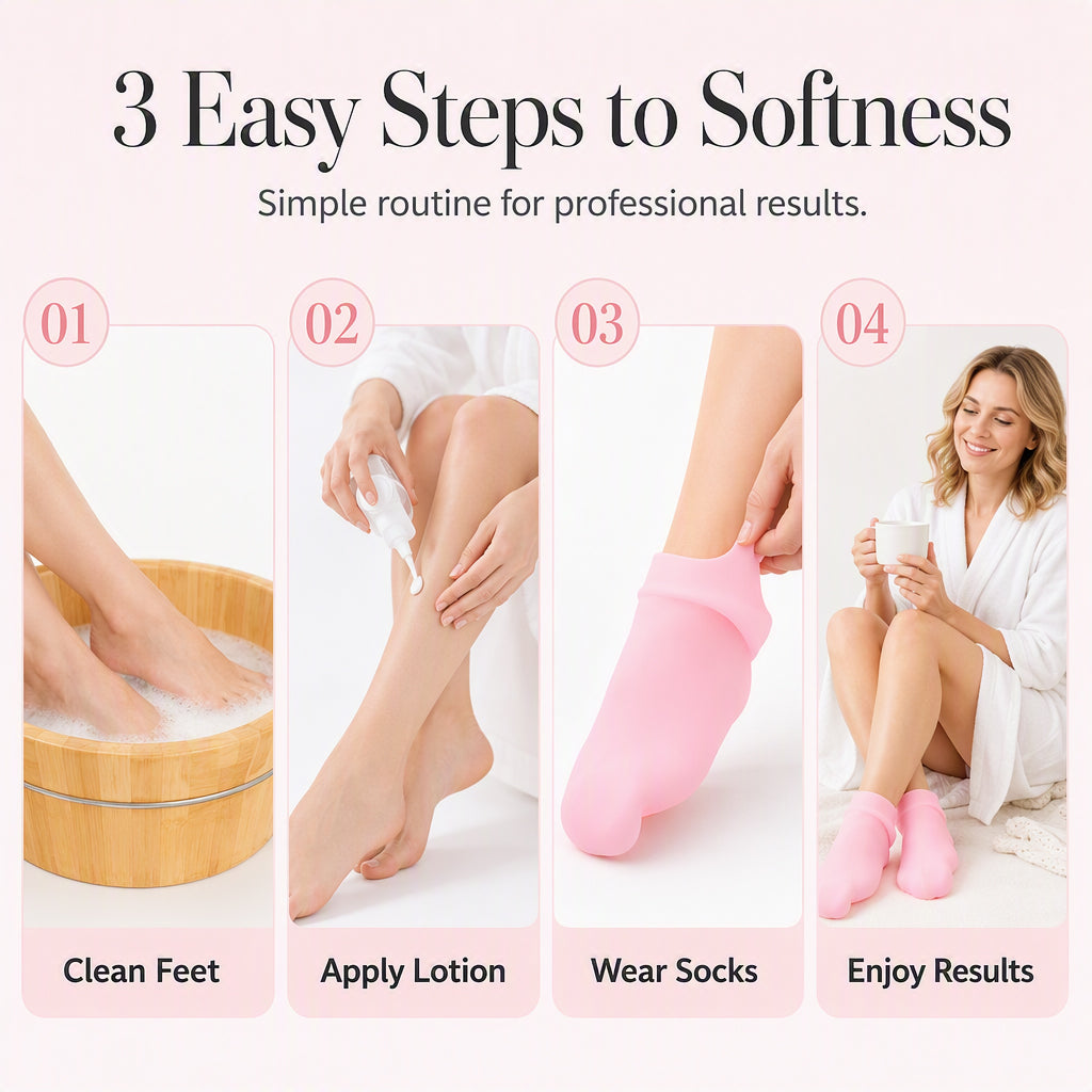 Reusable Silicone Moisturizing Socks & Gloves & Face Mask