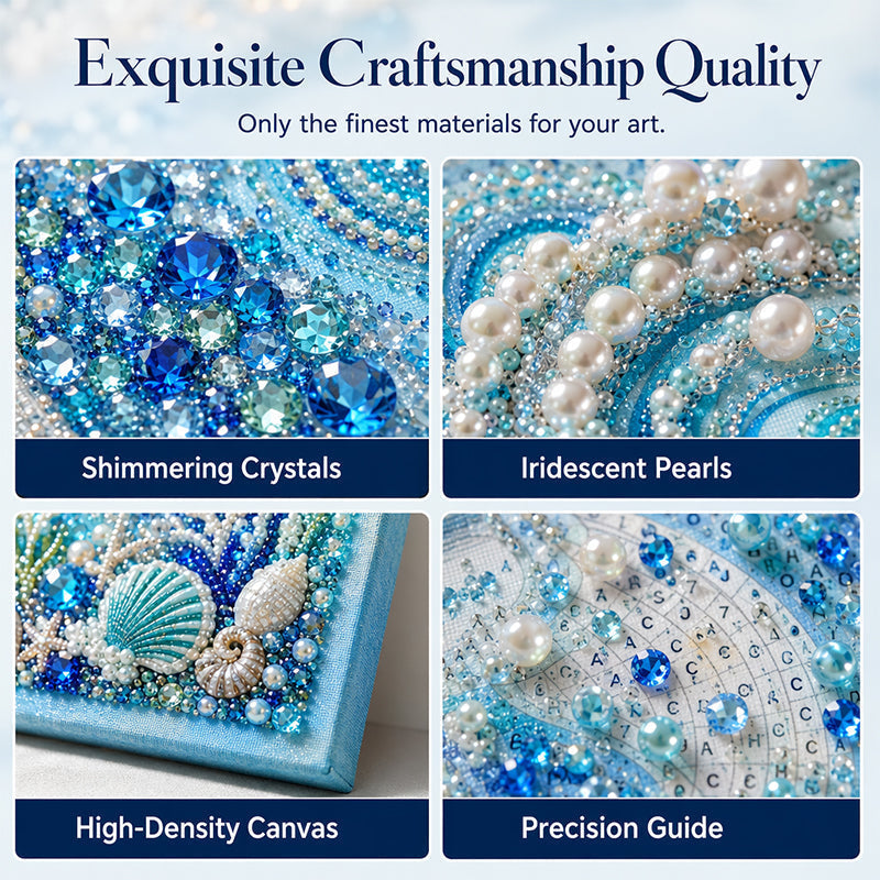 ⏳Limited-time 50% off⏰Creative Ocean Life DIY Faux Pearl Painting Kit🎁🐳