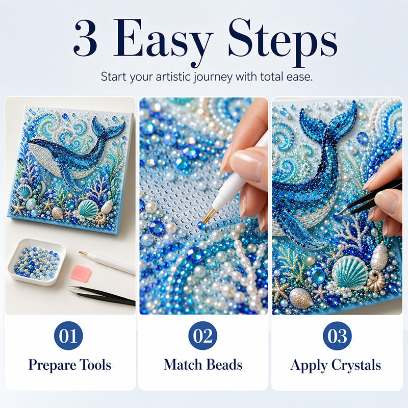 ⏳Limited-time 50% off⏰Creative Ocean Life DIY Faux Pearl Painting Kit🎁🐳