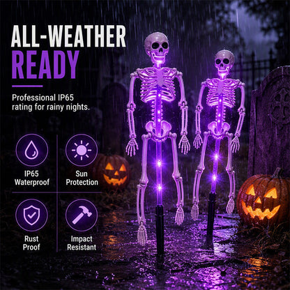 💀 HALLOWEEN HOT SALE💞50K+ SOLD!!🎃Solar Skull Garden Lights with Eerie Color-Changing Glow 👻Ideal For Haunted Yard, Porch & Walkway! 🪦💡