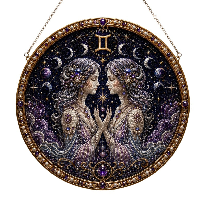 🔥LIMITED TIME 50% OFF! – ✨ Premium 3D Pearl 12 Zodiac Signs Art Kit | Luxury Flocked Canvas with Scratch-Resistant Non-Fading Pearl Beads DIY Handmade Astrology Decor ♈🌙💎