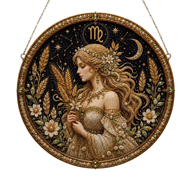 🔥LIMITED TIME 50% OFF! – ✨ Premium 3D Pearl 12 Zodiac Signs Art Kit | Luxury Flocked Canvas with Scratch-Resistant Non-Fading Pearl Beads DIY Handmade Astrology Decor ♈🌙💎