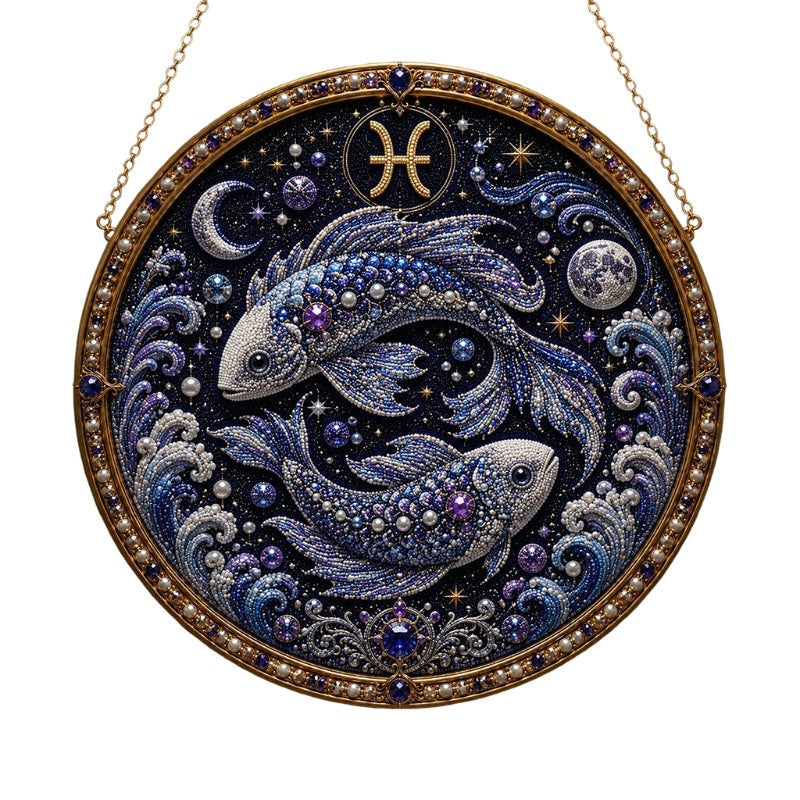 🔥LIMITED TIME 50% OFF! – ✨ Premium 3D Pearl 12 Zodiac Signs Art Kit | Luxury Flocked Canvas with Scratch-Resistant Non-Fading Pearl Beads DIY Handmade Astrology Decor ♈🌙💎
