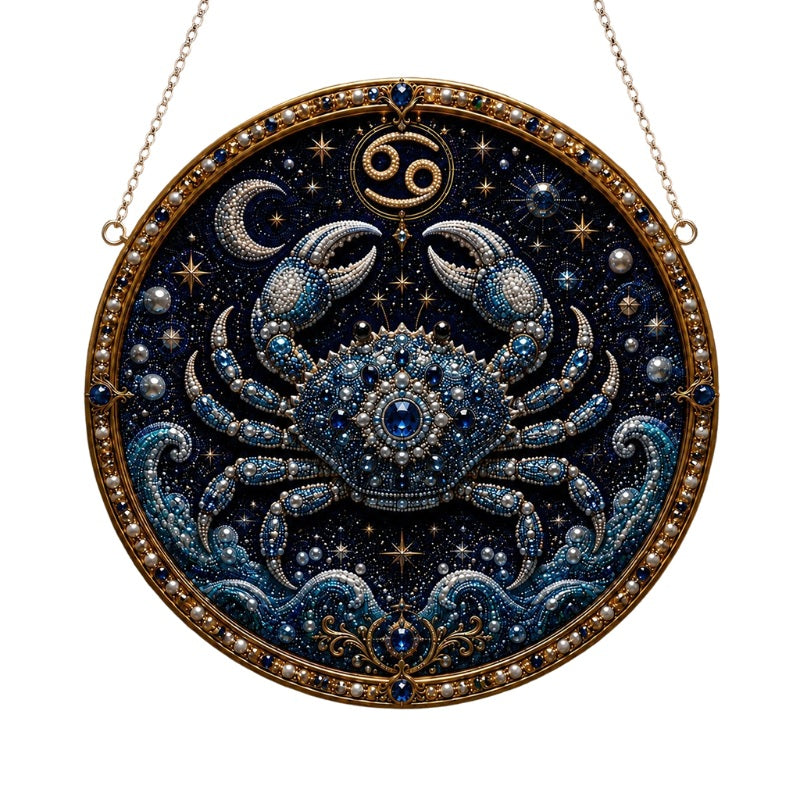 🔥LIMITED TIME 50% OFF! – ✨ Premium 3D Pearl 12 Zodiac Signs Art Kit | Luxury Flocked Canvas with Scratch-Resistant Non-Fading Pearl Beads DIY Handmade Astrology Decor ♈🌙💎