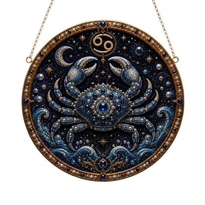 🔥LIMITED TIME 50% OFF! – ✨ Premium 3D Pearl 12 Zodiac Signs Art Kit | Luxury Flocked Canvas with Scratch-Resistant Non-Fading Pearl Beads DIY Handmade Astrology Decor ♈🌙💎