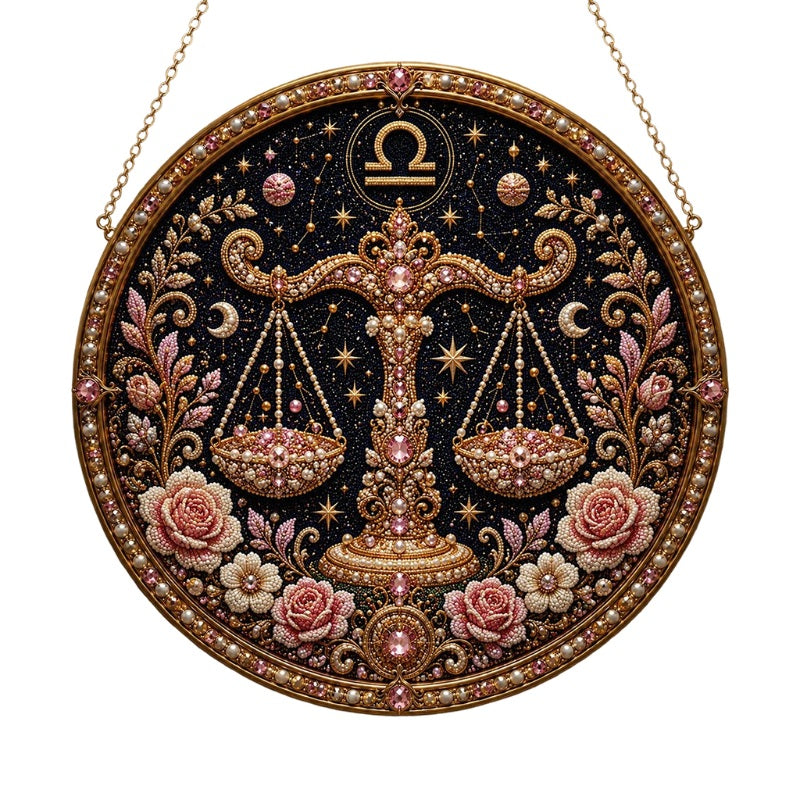 🔥LIMITED TIME 50% OFF! – ✨ Premium 3D Pearl 12 Zodiac Signs Art Kit | Luxury Flocked Canvas with Scratch-Resistant Non-Fading Pearl Beads DIY Handmade Astrology Decor ♈🌙💎