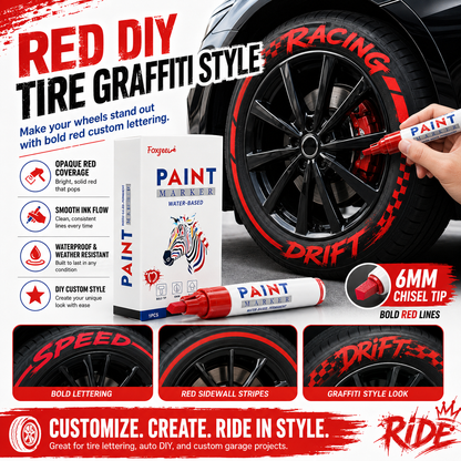 🛞 Waterproof Paint Marker Set – 12 Colors for Tire Lettering & DIY