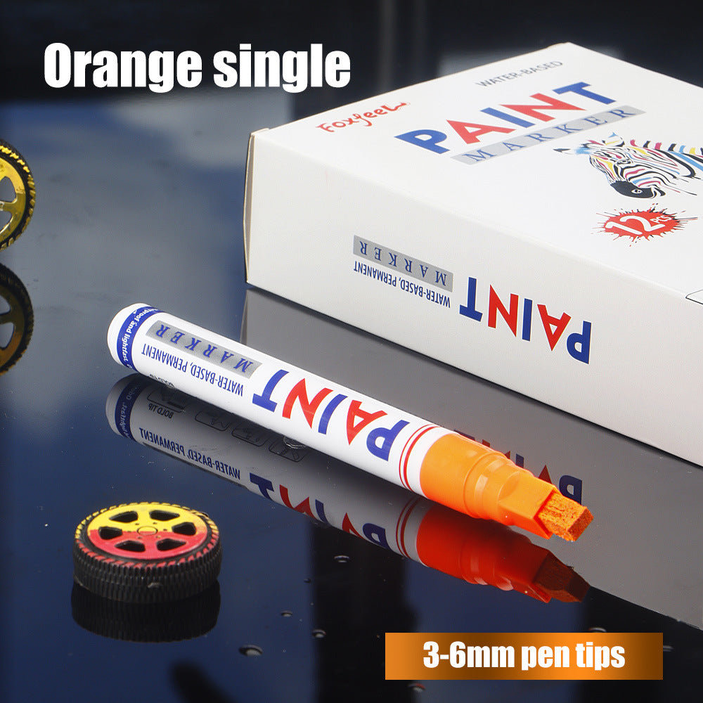🛞 Waterproof Paint Marker Set – 12 Colors for Tire Lettering & DIY