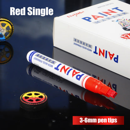 🛞 Waterproof Paint Marker Set – 12 Colors for Tire Lettering & DIY