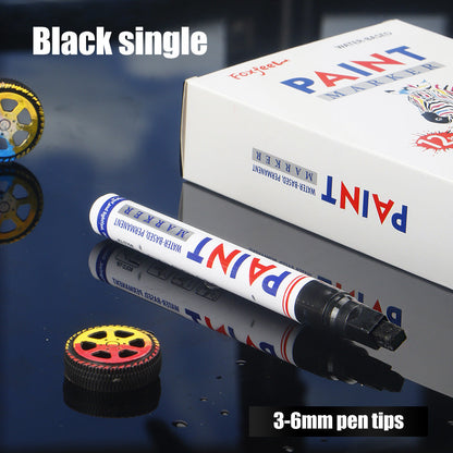 🛞 Waterproof Paint Marker Set – 12 Colors for Tire Lettering & DIY