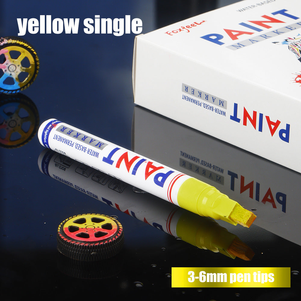 🛞 Waterproof Paint Marker Set – 12 Colors for Tire Lettering & DIY
