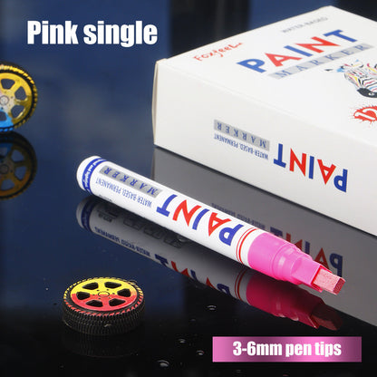 🛞 Waterproof Paint Marker Set – 12 Colors for Tire Lettering & DIY