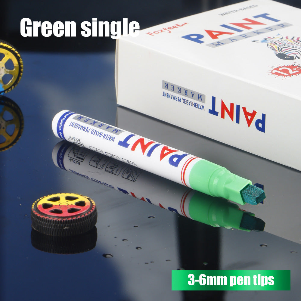 🛞 Waterproof Paint Marker Set – 12 Colors for Tire Lettering & DIY