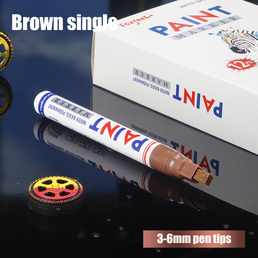 🛞 Waterproof Paint Marker Set – 12 Colors for Tire Lettering & DIY