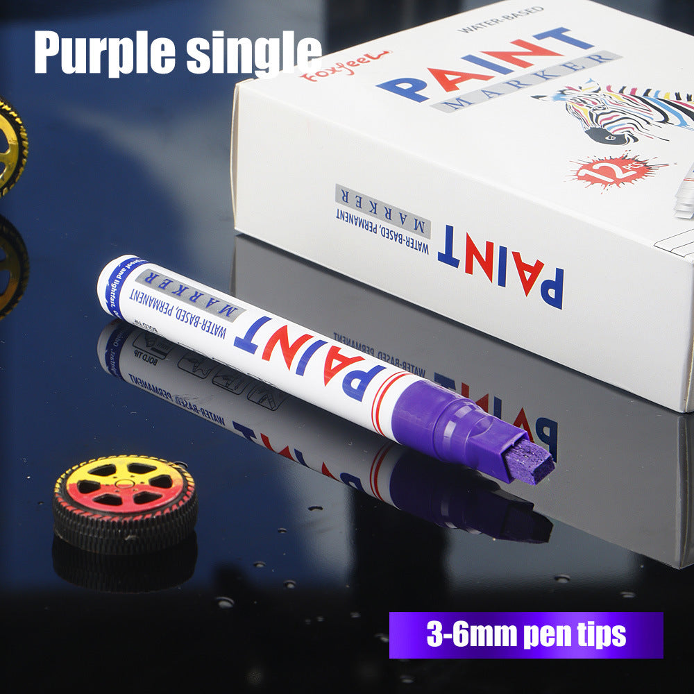 🛞 Waterproof Paint Marker Set – 12 Colors for Tire Lettering & DIY
