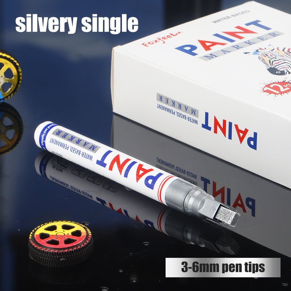 🛞 Waterproof Paint Marker Set – 12 Colors for Tire Lettering & DIY