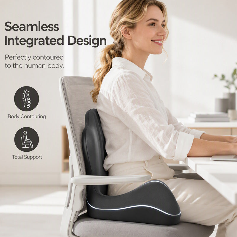 🪑🔧 2026 NEW: 50% OFF – Ergonomic Lumbar Cushion – Memory Foam – Spine Alignment – Pressure Relief – Skin-friendly Milk Silk – Universal – For Office, Car & Home 🛋️✨💪