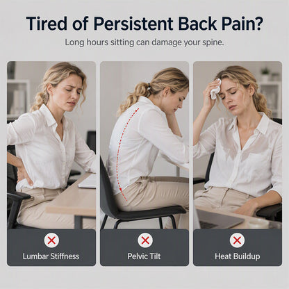 🪑🔧 2026 NEW: 50% OFF – Ergonomic Lumbar Cushion – Memory Foam – Spine Alignment – Pressure Relief – Skin-friendly Milk Silk – Universal – For Office, Car & Home 🛋️✨💪