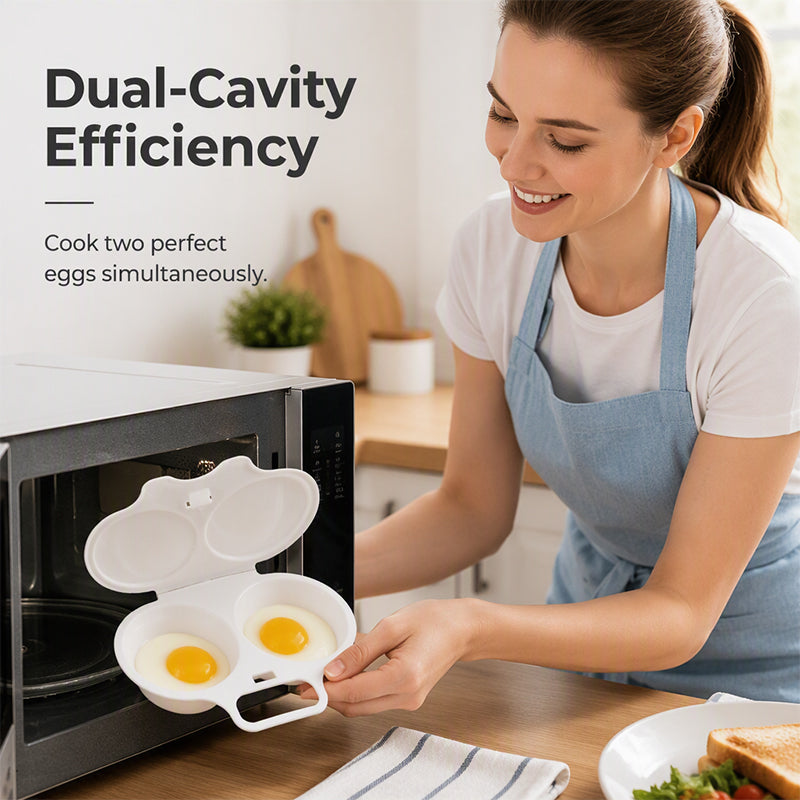 ⏳🔥LIMITED-TIME 60% OFF! ⏰Microwave Egg Poacher with Lid & Handle