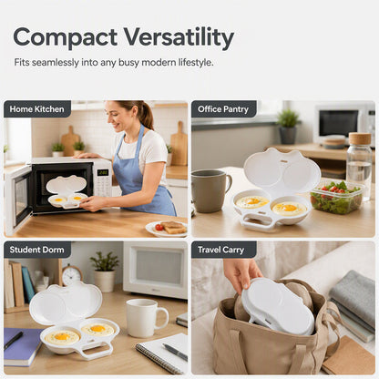 ⏳🔥LIMITED-TIME 60% OFF! ⏰Microwave Egg Poacher with Lid & Handle