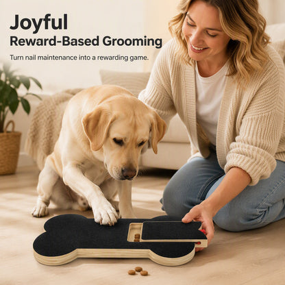 Wooden Dog Scratch Board with Pull-Out Treat Box