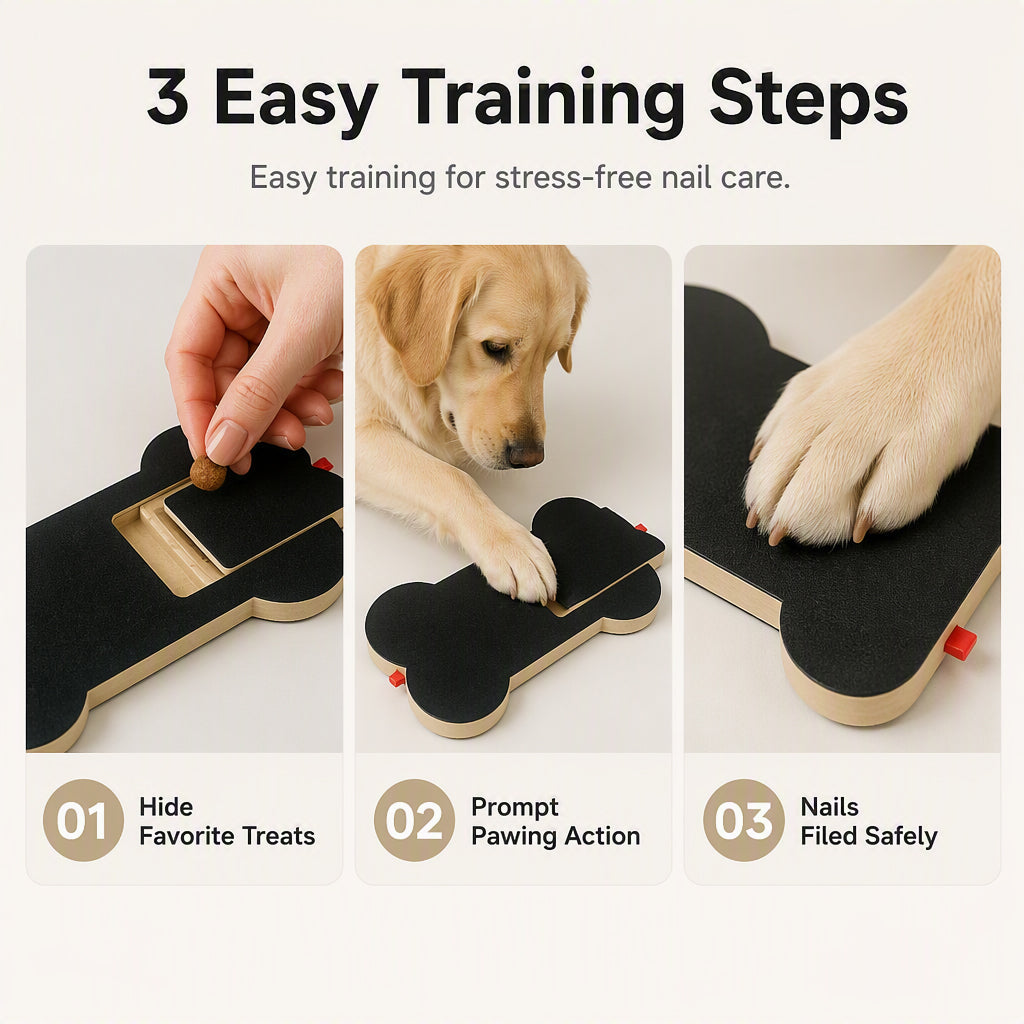 Wooden Dog Scratch Board with Pull-Out Treat Box