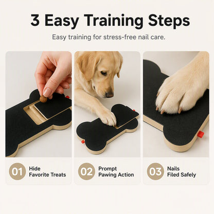 Wooden Dog Scratch Board with Pull-Out Treat Box