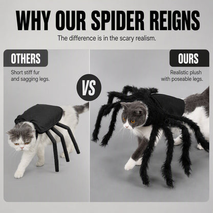 🎃HALLOWEEN SALE ONLY￡10.99!! 🦇Halloween Pet Spider Costume Scary Plush Dog Cat Transformation Outfit🐱🐶