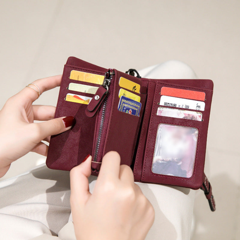 Large-Capacity Clutch Wallet with Multiple Card Slots