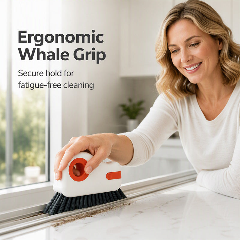 🎉 2026 Sale — Over 23,000 Sold! 🧹 2-in-1 Window Groove Cleaning Brush – Scraper + Hard Bristles – Cleans Narrow Tracks & Crevices! ✨