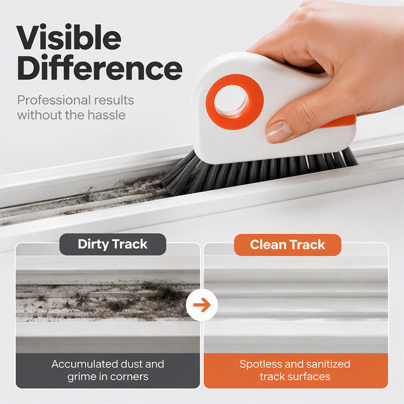 🎉 2026 Sale — Over 23,000 Sold! 🧹 2-in-1 Window Groove Cleaning Brush – Scraper + Hard Bristles – Cleans Narrow Tracks & Crevices! ✨