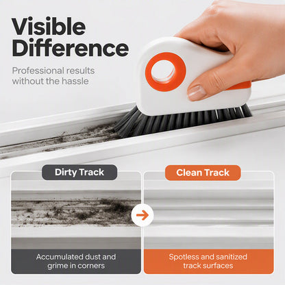 🎉 2026 Sale — Over 23,000 Sold! 🧹 2-in-1 Window Groove Cleaning Brush – Scraper + Hard Bristles – Cleans Narrow Tracks & Crevices! ✨