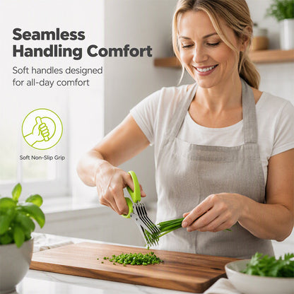 ⏳Time-Limited Special⏰Multi-Blade Herb Scissors – Stainless Steel Blades & Comfortable Grip for Easy Herb Prep ✂️🌿