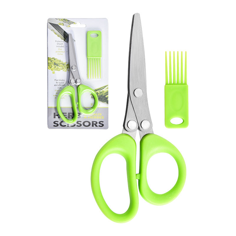 ⏳Time-Limited Special⏰Multi-Blade Herb Scissors – Stainless Steel Blades & Comfortable Grip for Easy Herb Prep ✂️🌿