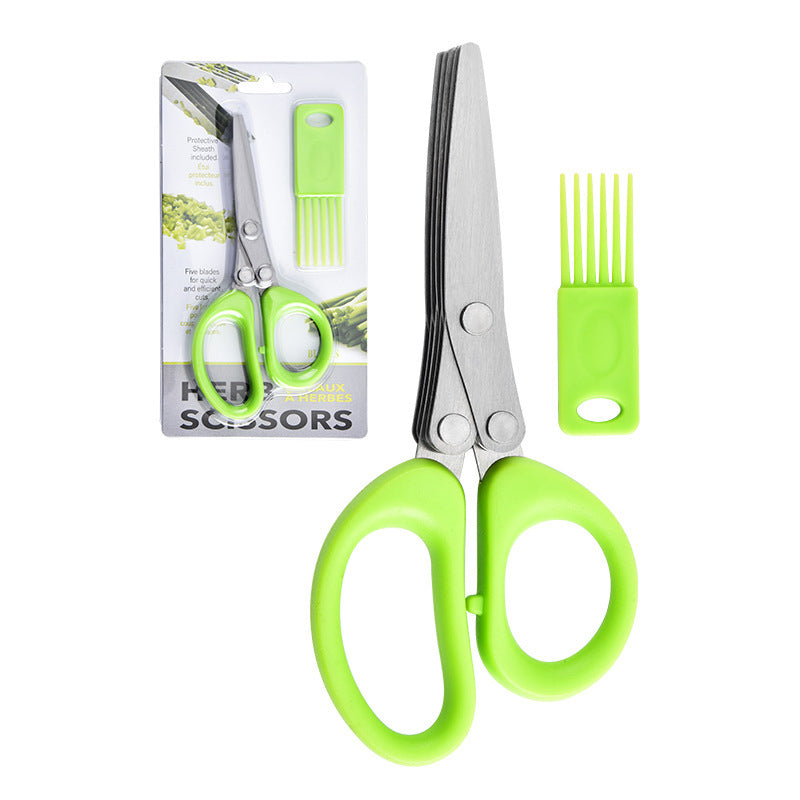 ⏳Time-Limited Special⏰Multi-Blade Herb Scissors – Stainless Steel Blades & Comfortable Grip for Easy Herb Prep ✂️🌿