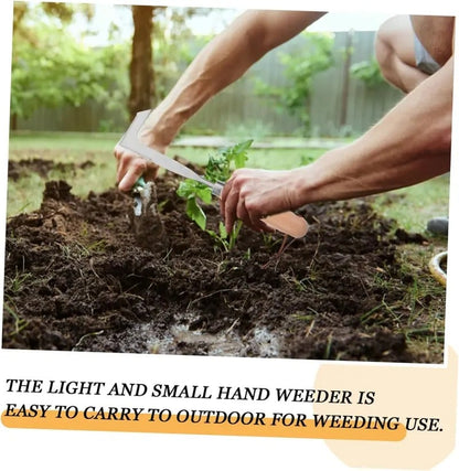 Crack Weeder Tool – scharfe Hakenspitze, Edelstahl und komfortabler Griff aus Buchenholz – ideal zum Entfernen von Unkraut aus Gehwegen, Holzterrassen und Ritzen