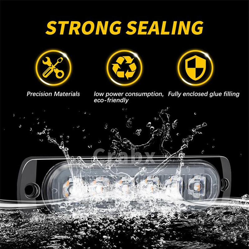Waterproof Steady & Strobe LED Light for Trucks & Motorcycles