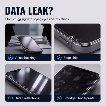 🛡️50% OFF NOW! Privacy Tempered Glass Screen Protector with Automatic Dust Removal‑ 30° Anti‑Spy 9D Full Coverage Diamond Hard Screen Film, Vacuum Ion Layer Anti‑Peep Protective Glass for Smartphones