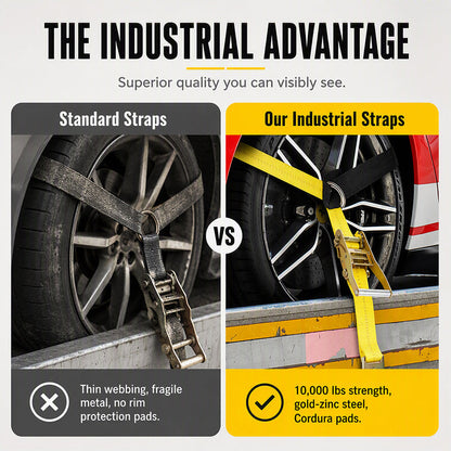 Heavy-Duty Car Tire Tie-Down Straps