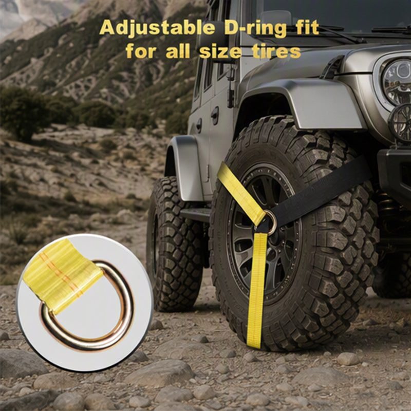 Heavy-Duty Car Tire Tie-Down Straps