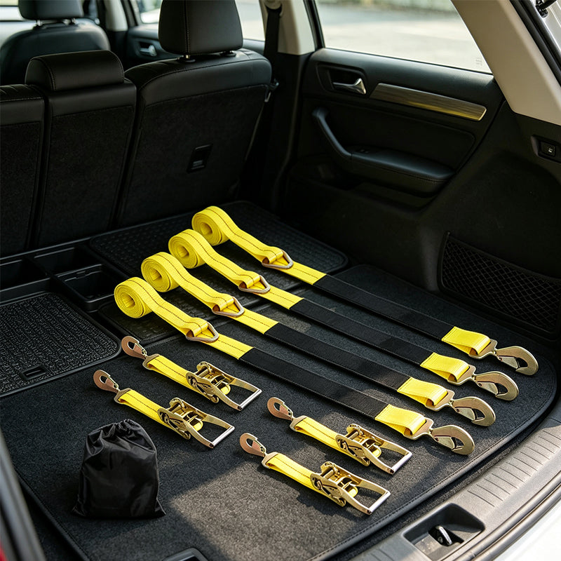 Heavy-Duty Car Tire Tie-Down Straps