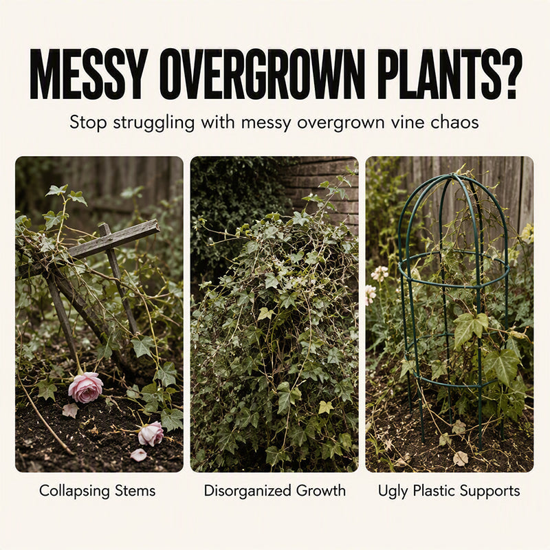 Metal Umbrella Plant Trellis Outdoor Climbing Support for Vines and Flowers