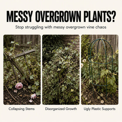 Metal Umbrella Plant Trellis Outdoor Climbing Support for Vines and Flowers
