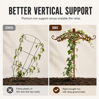 Metal Umbrella Plant Trellis Outdoor Climbing Support for Vines and Flowers