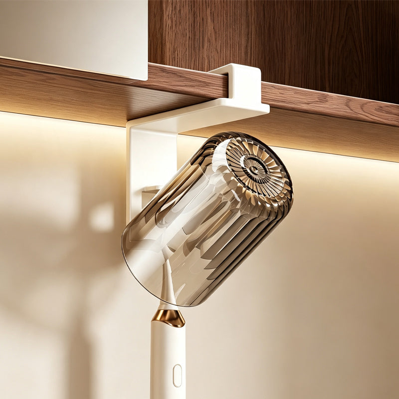 Under Cabinet Toothbrush and Cup Storage Rack
